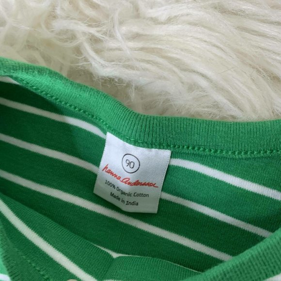 Hanna Andersson Green Striped T-shirt - Picture 2 of 3